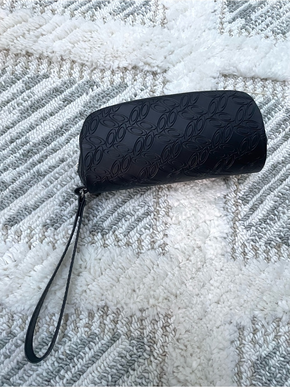 Oakley Black Embossed Wristlet Sunglass Pouch